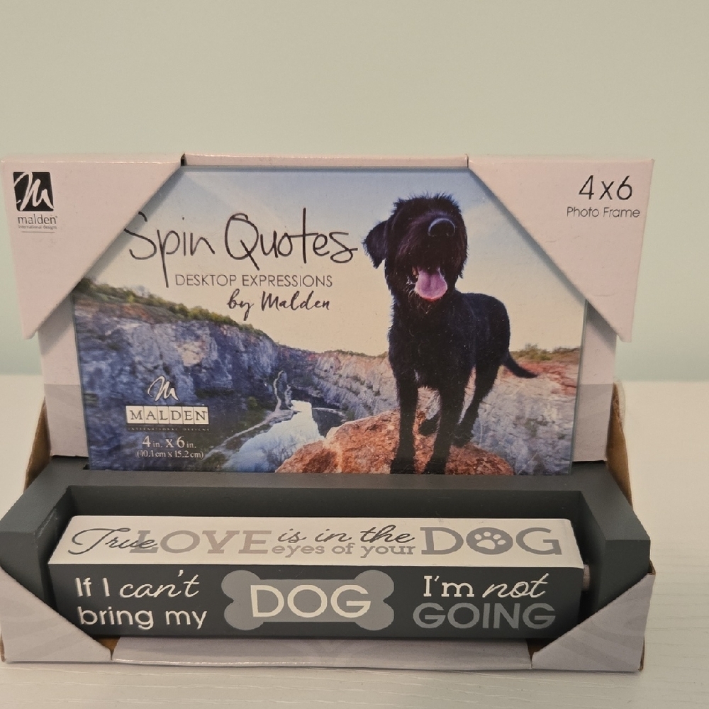 Malden Black and Gray Dog Silhouette Decor